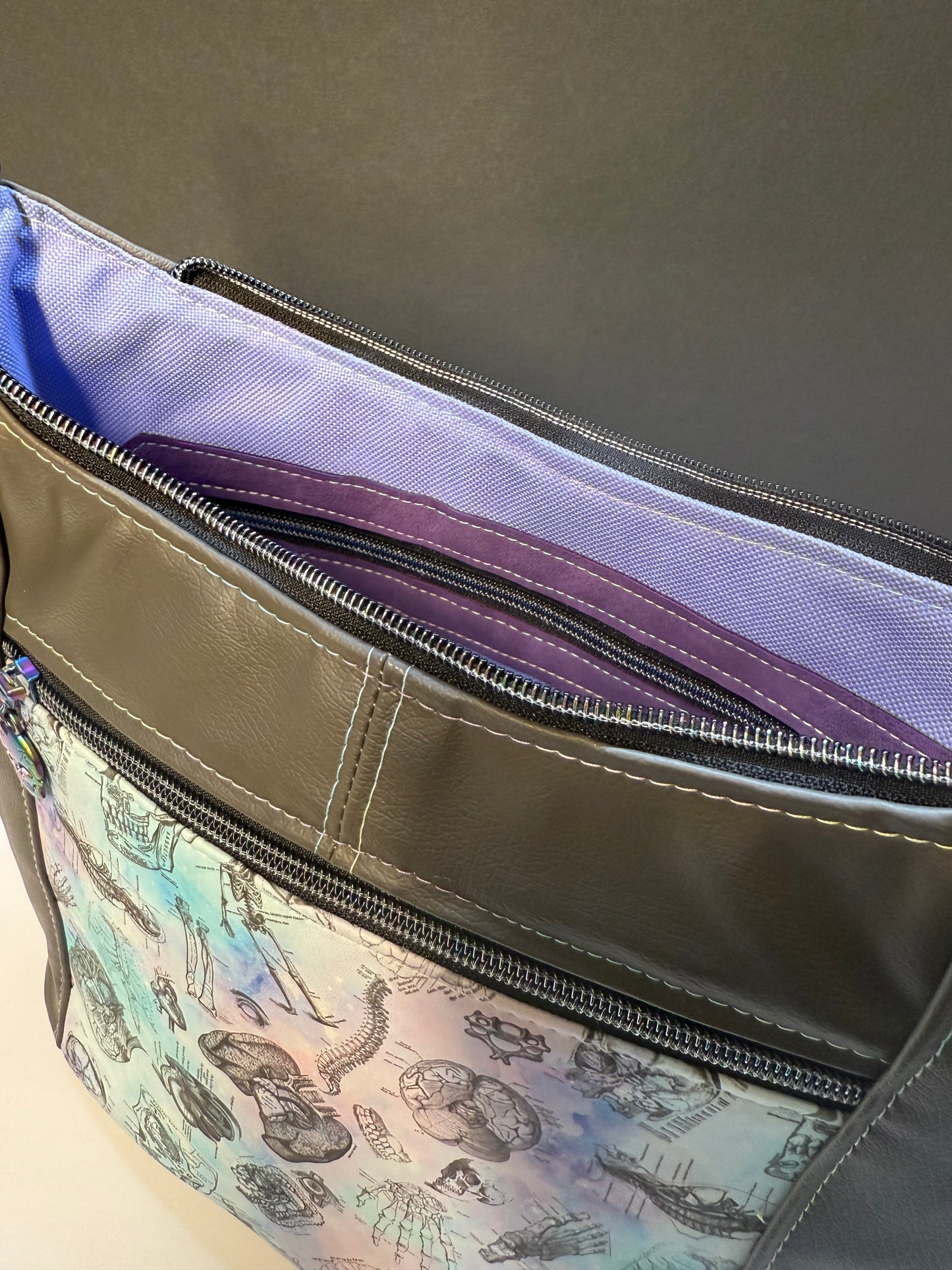Watercolor Anatomy Lesson Slouchy Hobo