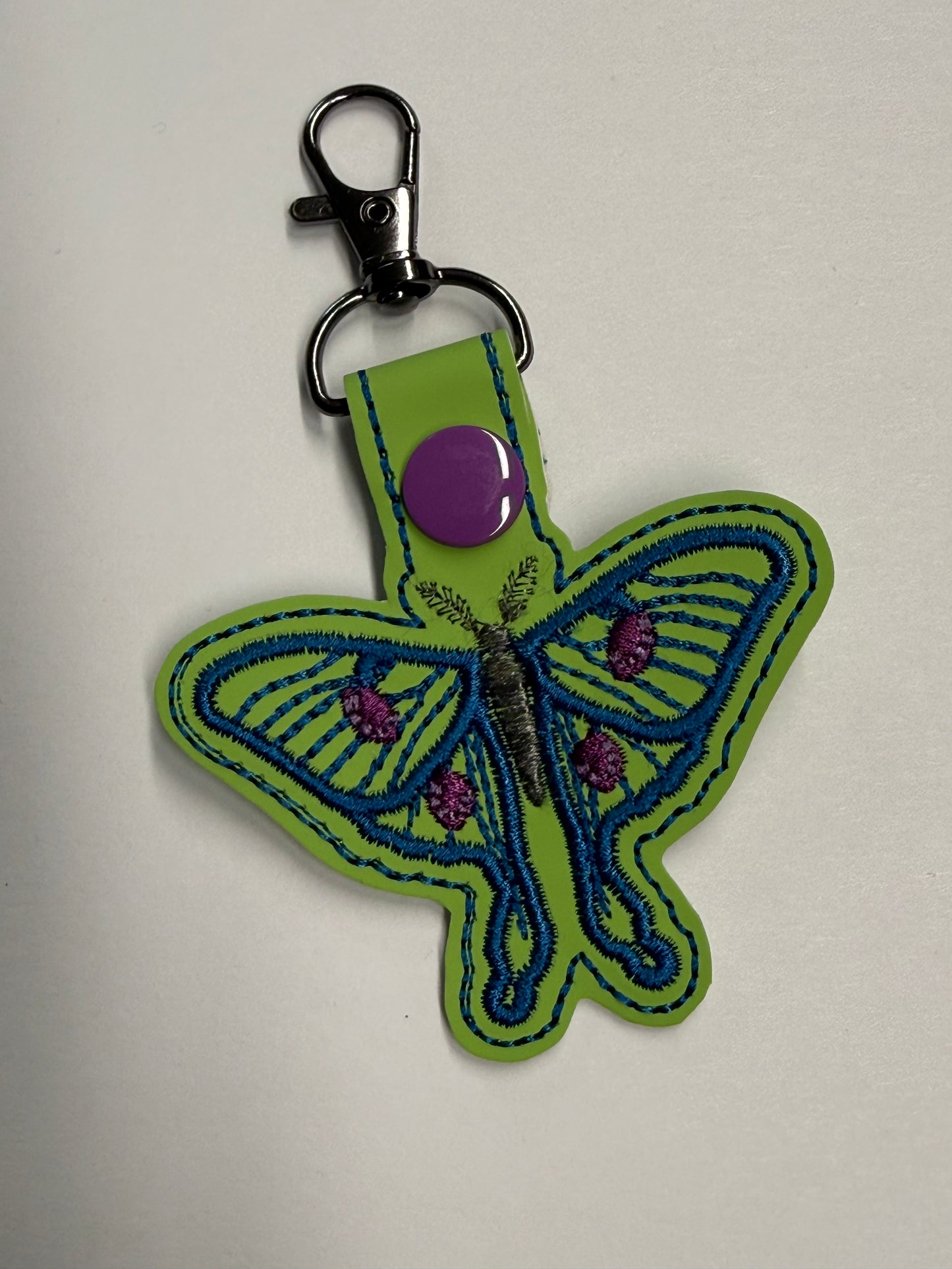 Luna Moth key fob