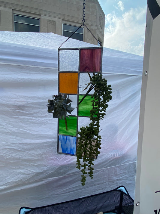 Stained Glass Color Block Air Plant holder