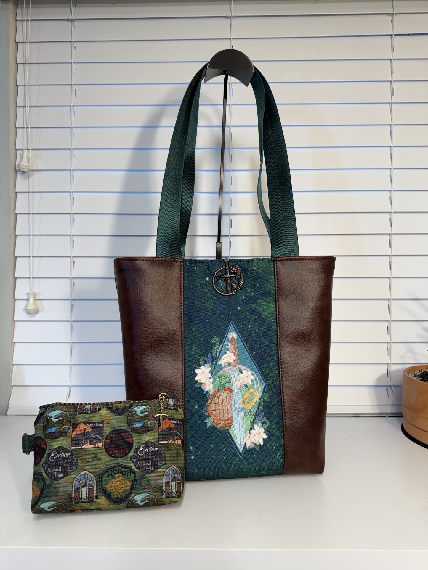 Custom Order- Lord of the Rings tote bag with coordinating zipper pouch
