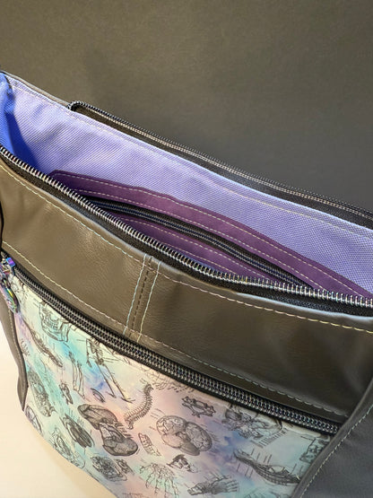 Watercolor Anatomy Lesson Slouchy Hobo