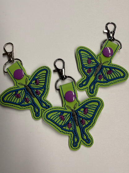 Luna Moth key fob
