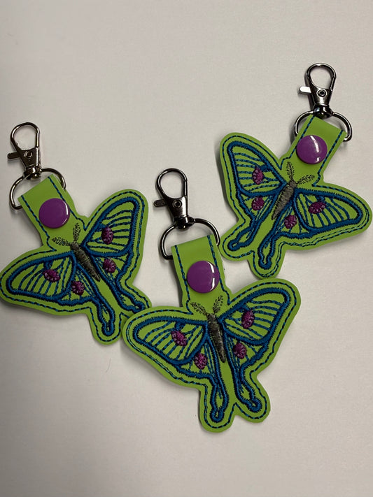 Luna Moth key fob